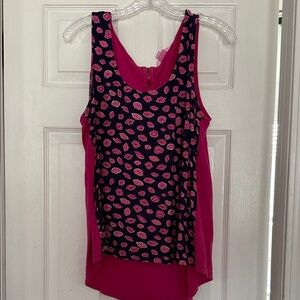 Lilly Pulitzer Pink and Navy Tank Top